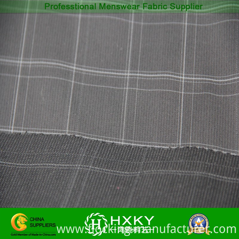 Polyester with Spandex Blend Yarn Dyed Fabric for Men's Jacket or Shirt